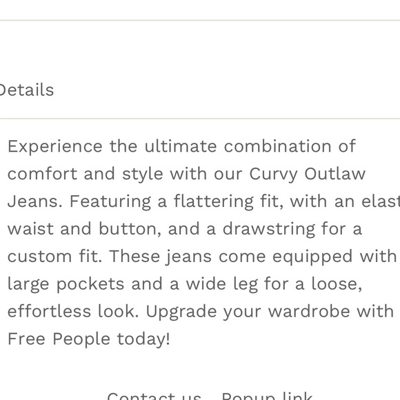 Free People Curvy Outlaw Jeans   NWOT - Picture 13 of 14